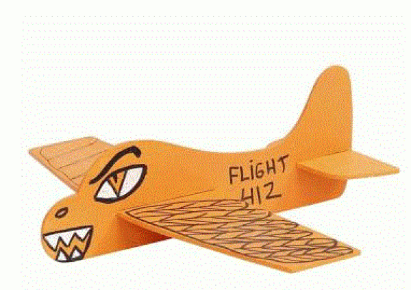 Bausatz Flugzeug 10 Bauteile zum Gestalten Holz Basteln Geschenk Kinder 