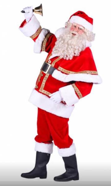 Weihnachten Nikolaus Herren Kostüm Weihnachtsmann Mantel in rot 